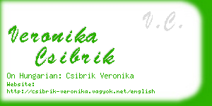 veronika csibrik business card